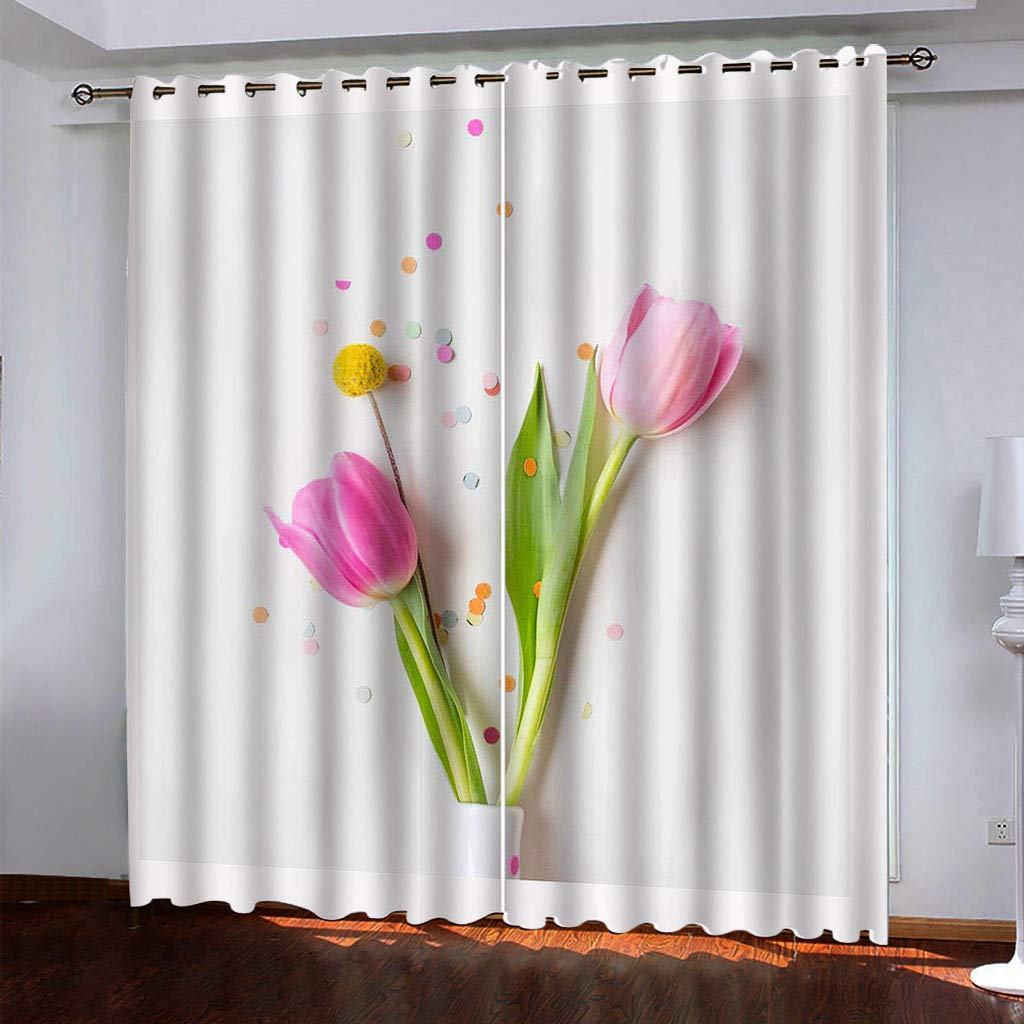 Rideau occultant tulipes pour créer une ambiance cocooning au salon
