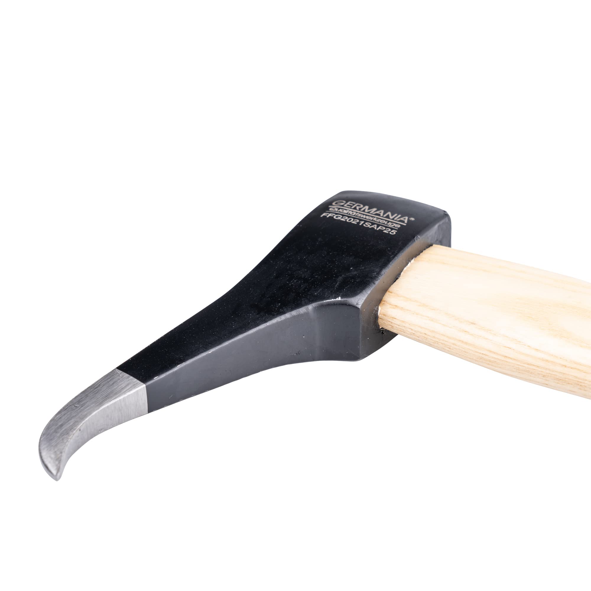 Germania Sappie aus Eschenholz - Sappiekopf 550g -Länge 40cm - Stiel aus Eschenholz - Forstwerkzeug für Holz - Holzzange - Holzheberhaken - Wendehaken & Hammer