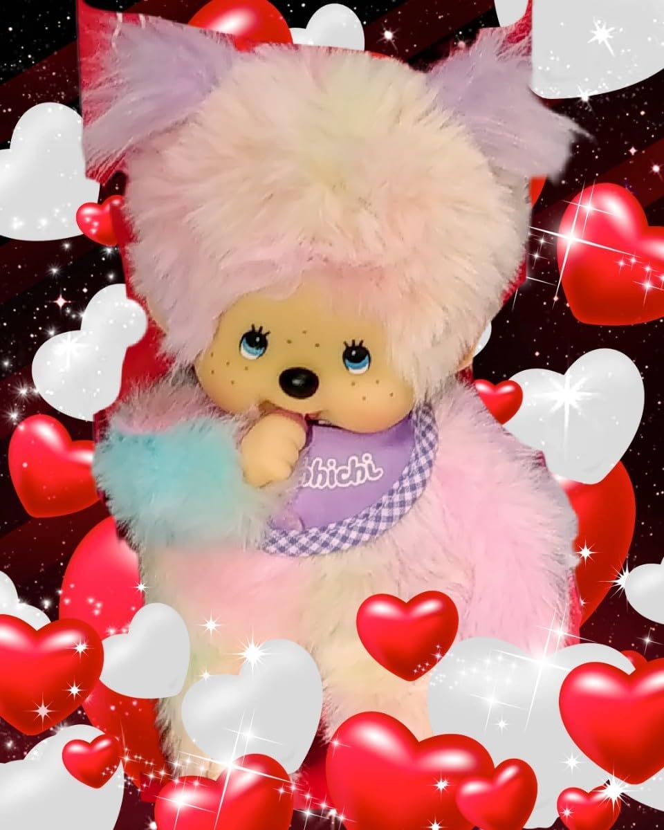 海外限定 レアモンチッチ ぬいぐるみタイダイプラッシュガール