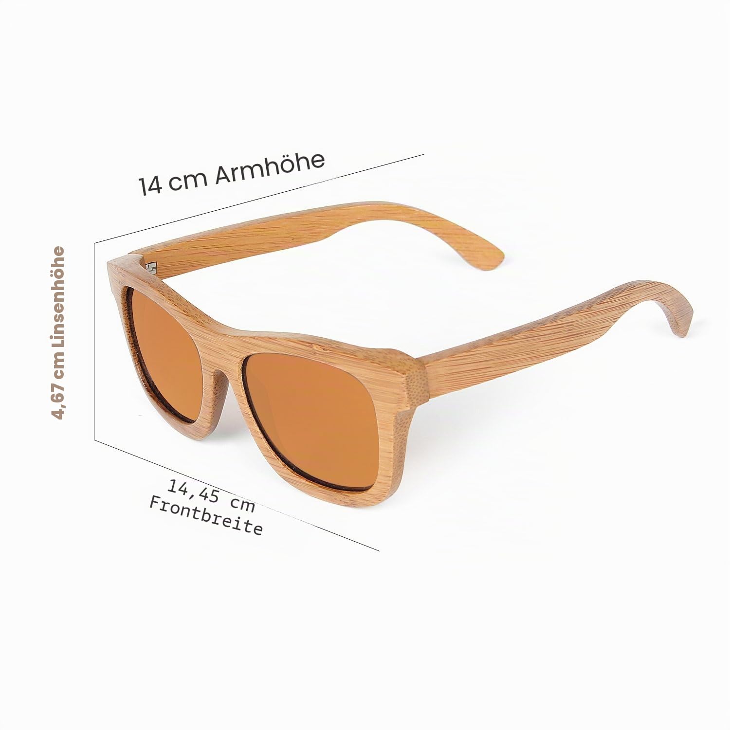 Ynport Bambus-Sonnenbrille für Herren/Damen, klassisches Design, mit Holz beschichtet, Vintage-Stil, Floating Eyewear