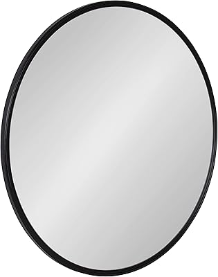 Kate and Laurel Caskill Round Framed Wall Mirror, 36" Diameter, Gold