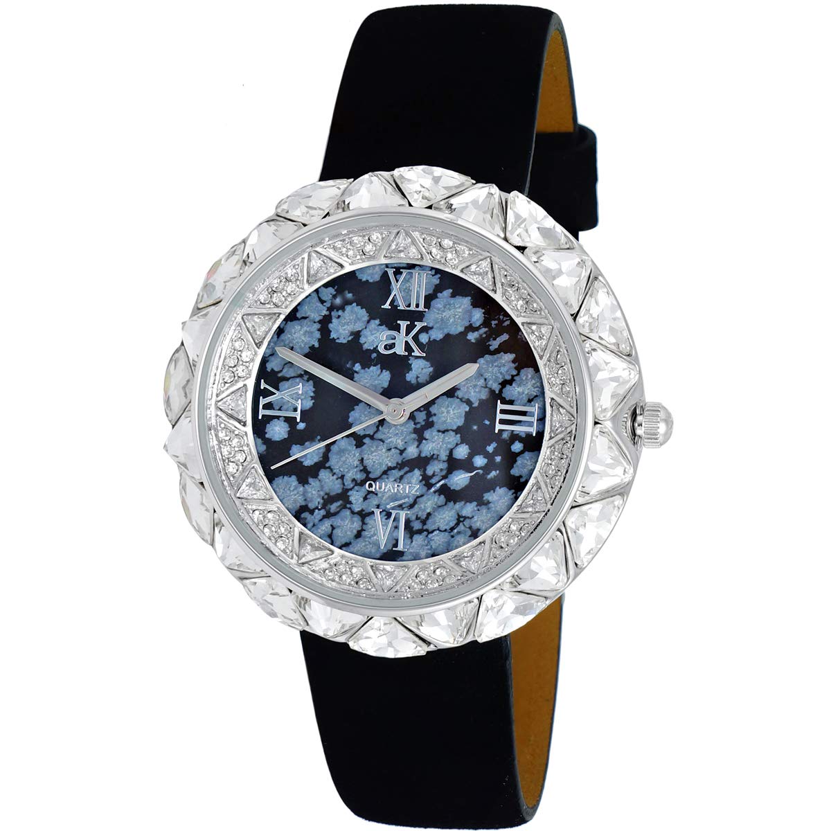 Adee Kaye Women's"Exotic" Crystal & Leather Watch