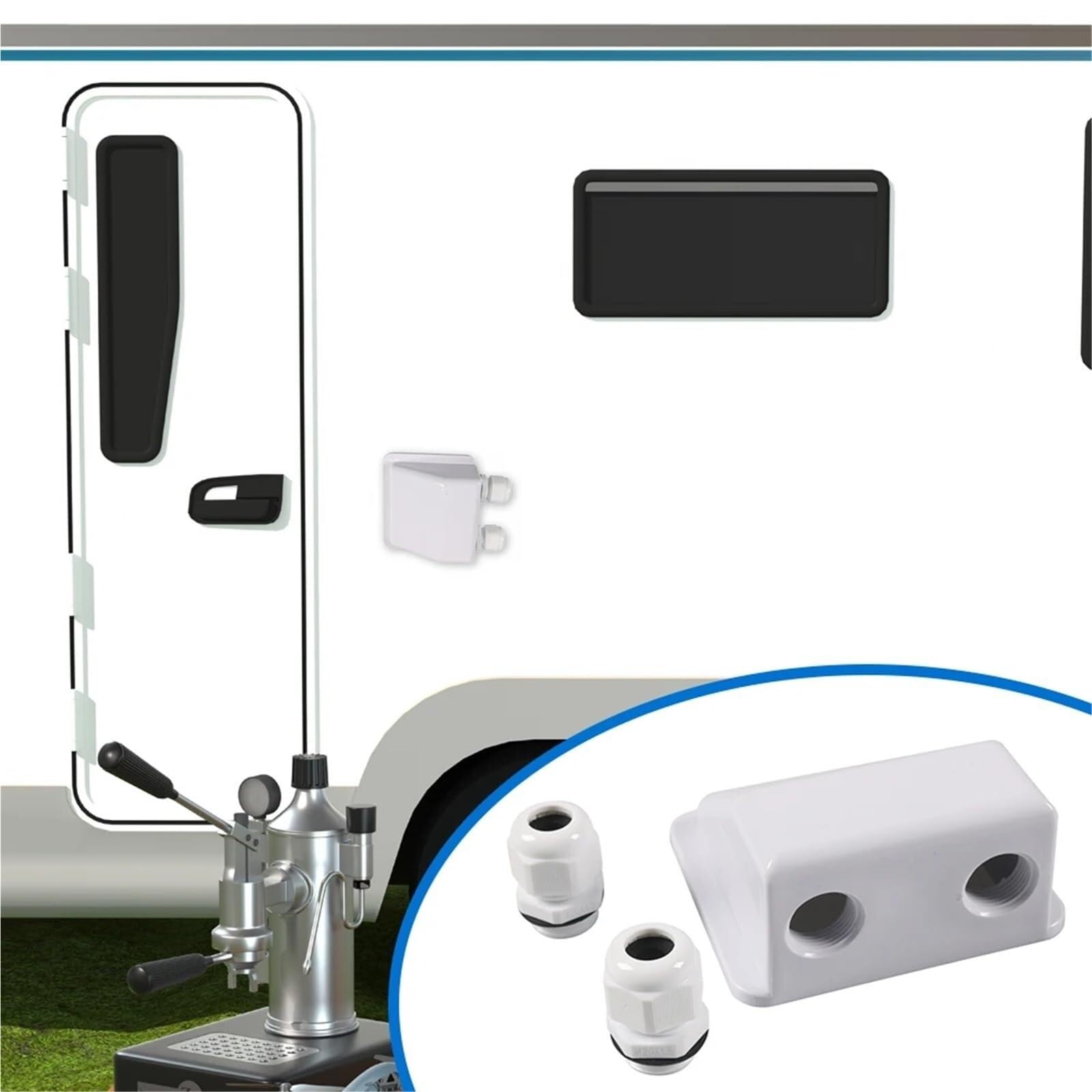 OutdoorWohnmobil- Und Yacht-Solarpanel-Montage-Dual-Port-Anschlussdose