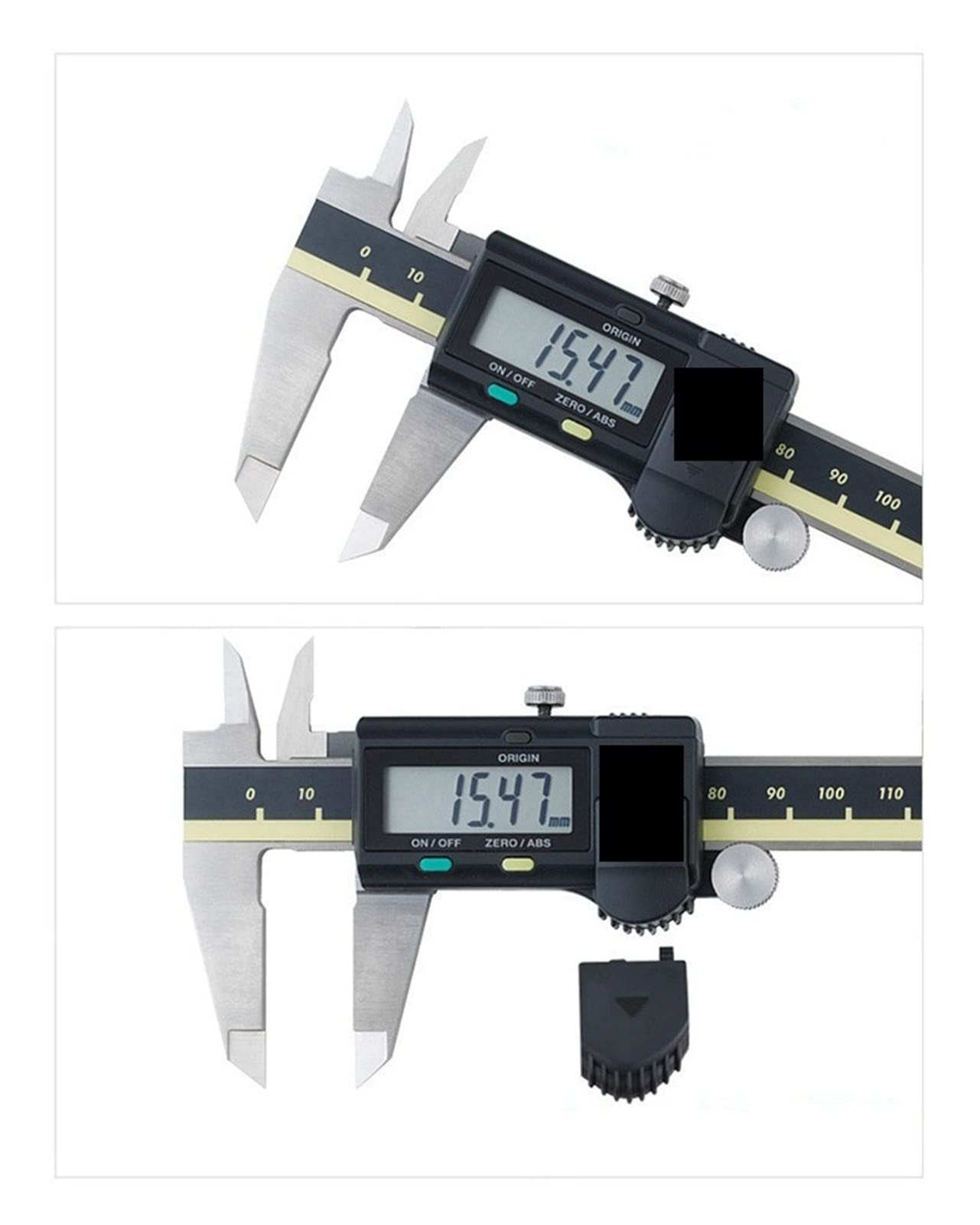 Calibrador Digital Vernier Calipers 0-150mm 500-197-20 Calibrador Calibrador LCD Herramientas de medición electrónica de acero inoxidable.(500-196-20 150mm)