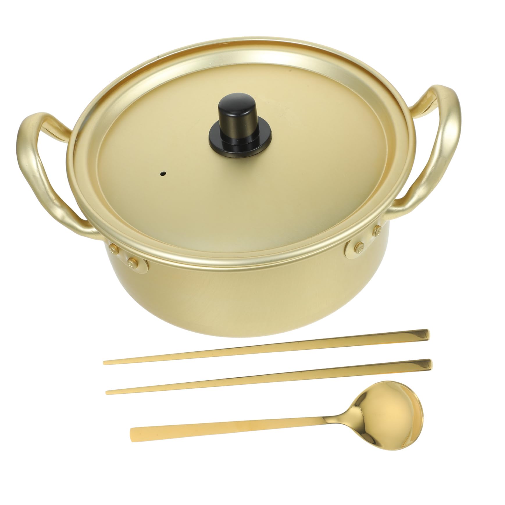 Ciieeo Korean Ramen Cooking Pot Korean Style Noodle Pot Aluminum Material Heat Resistant Multi-purpose