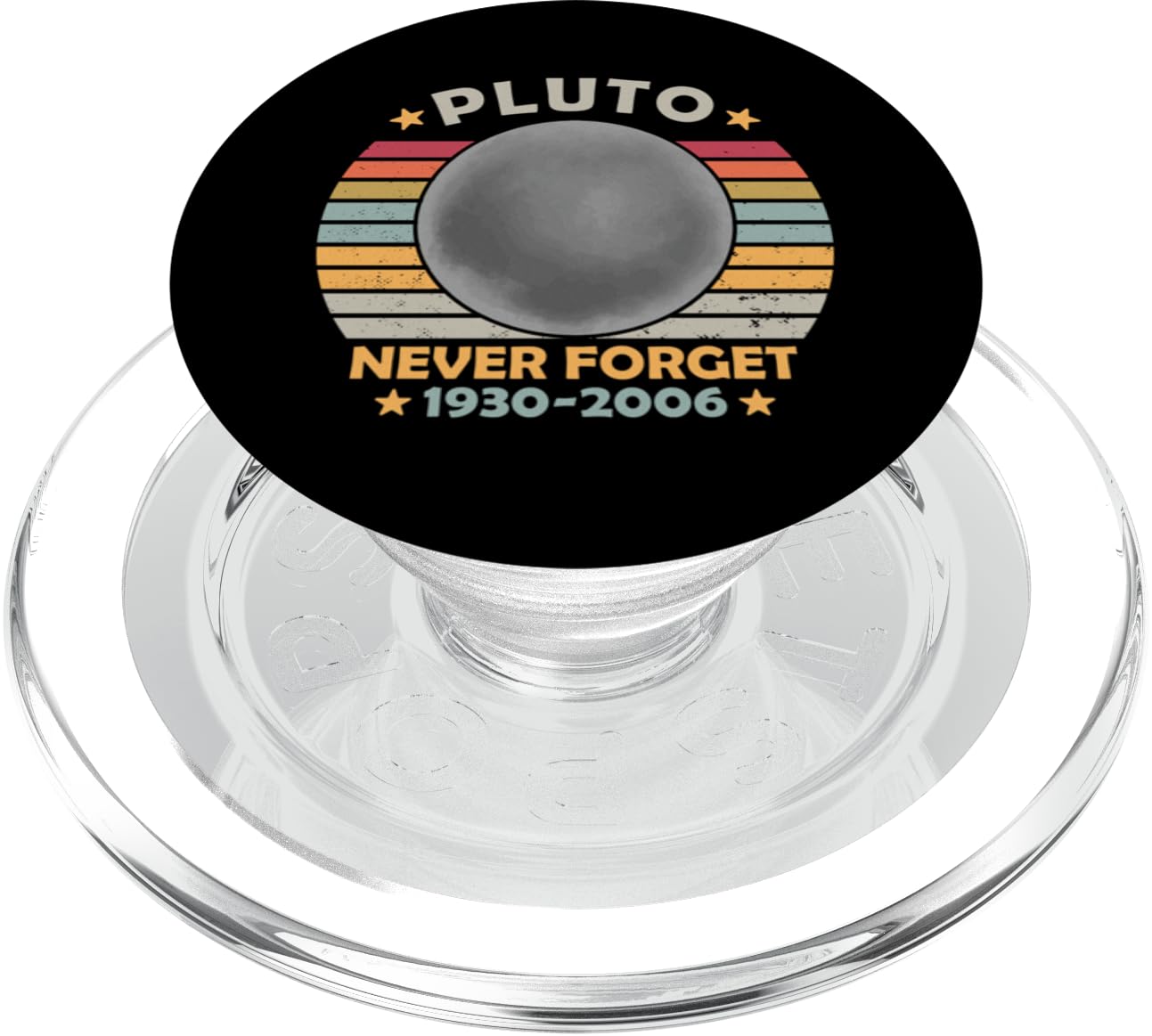 Never Forget Pluto Retro Nerdy Astronomy Space Science PopSockets PopGrip for MagSafe