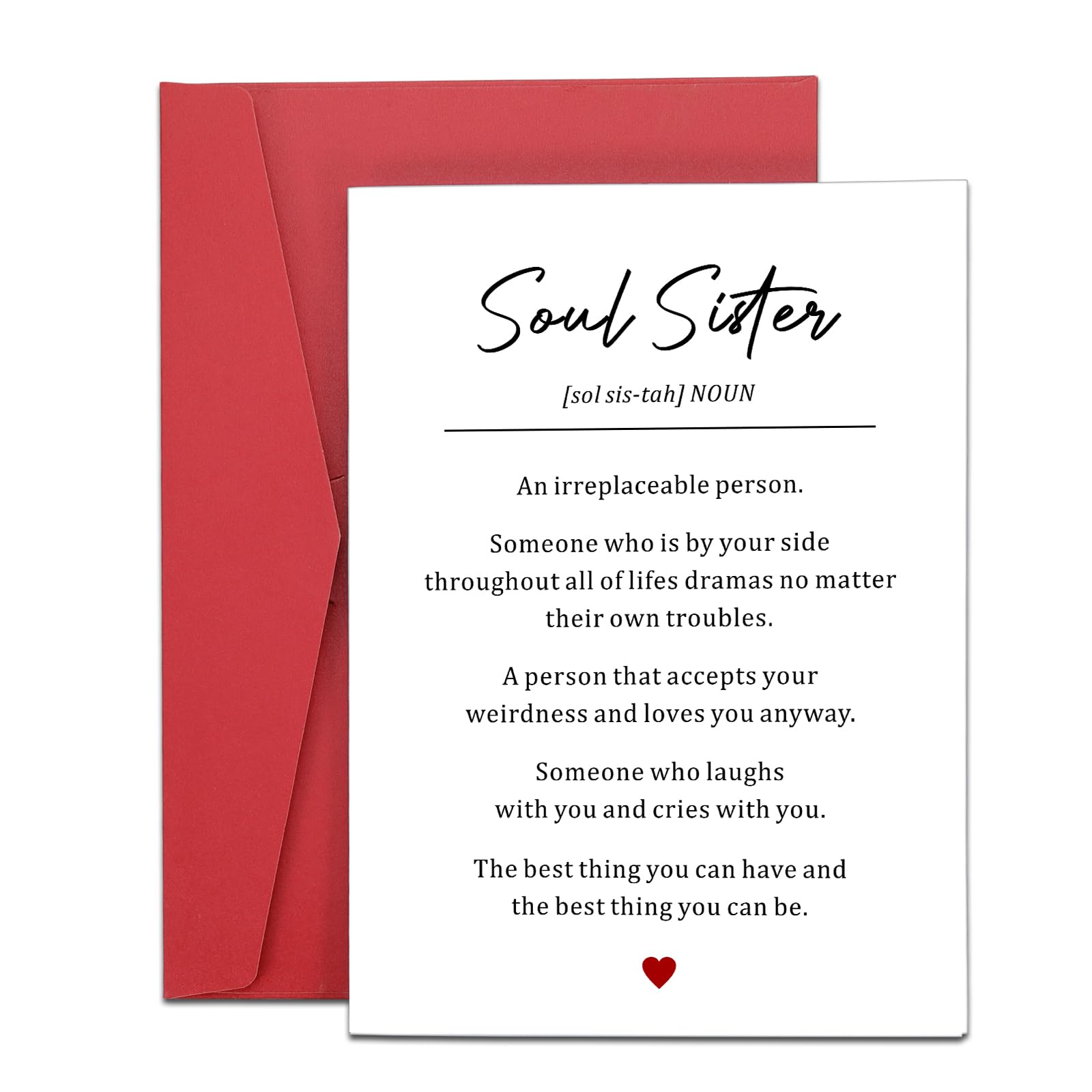 Soul Sisters Birthday & Christmas Card Gifts for Women - Friendship Gifts for Long Distance Best Friends