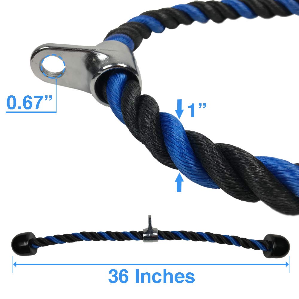 Break Limitz Tricep Rope Attachment - 27" Heavy Duty Nylon Rope With Snap Hook For Cable Machines - View #5