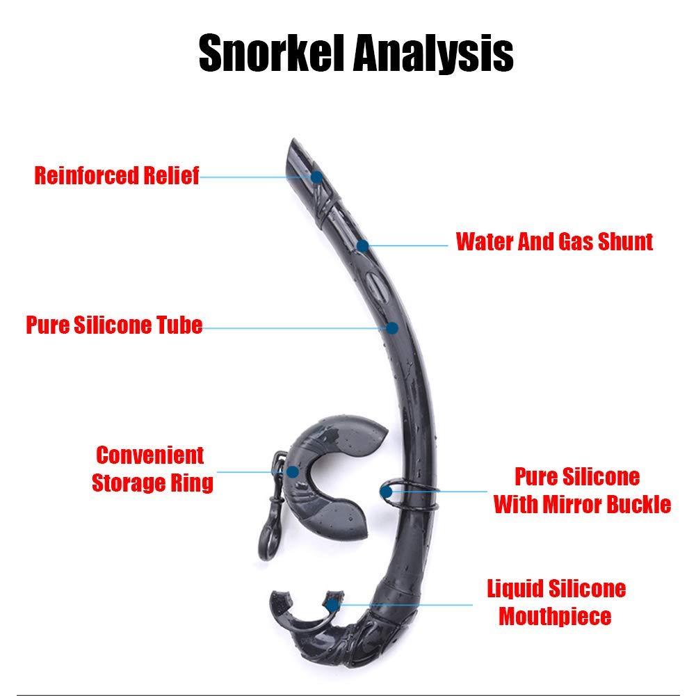Maska do snorkelingu Łatwe oddychanie Maski do nurkowania Zestaw do suchej fajki Przeciwmgielna maska do snorkelingu Swobodne oddychanie Szkło hartowane Duża ramka Lustro Pole widzenia HD Dobra mask