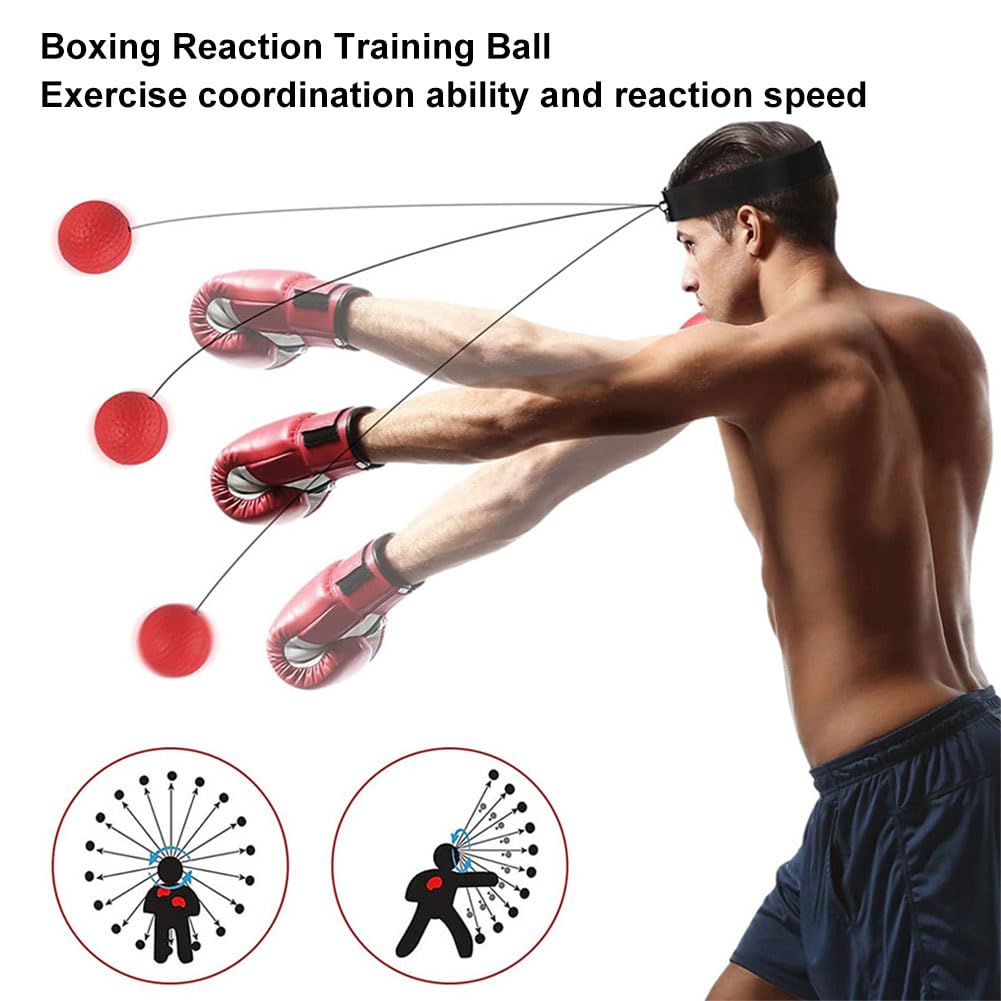 Reflex Ball da Boxe,Palla da Boxe Riflessa,Punching Ball,Palla Rimbalzante,Boxe Training,Palle da Boxe per Migliorare i riflessi e reattività
