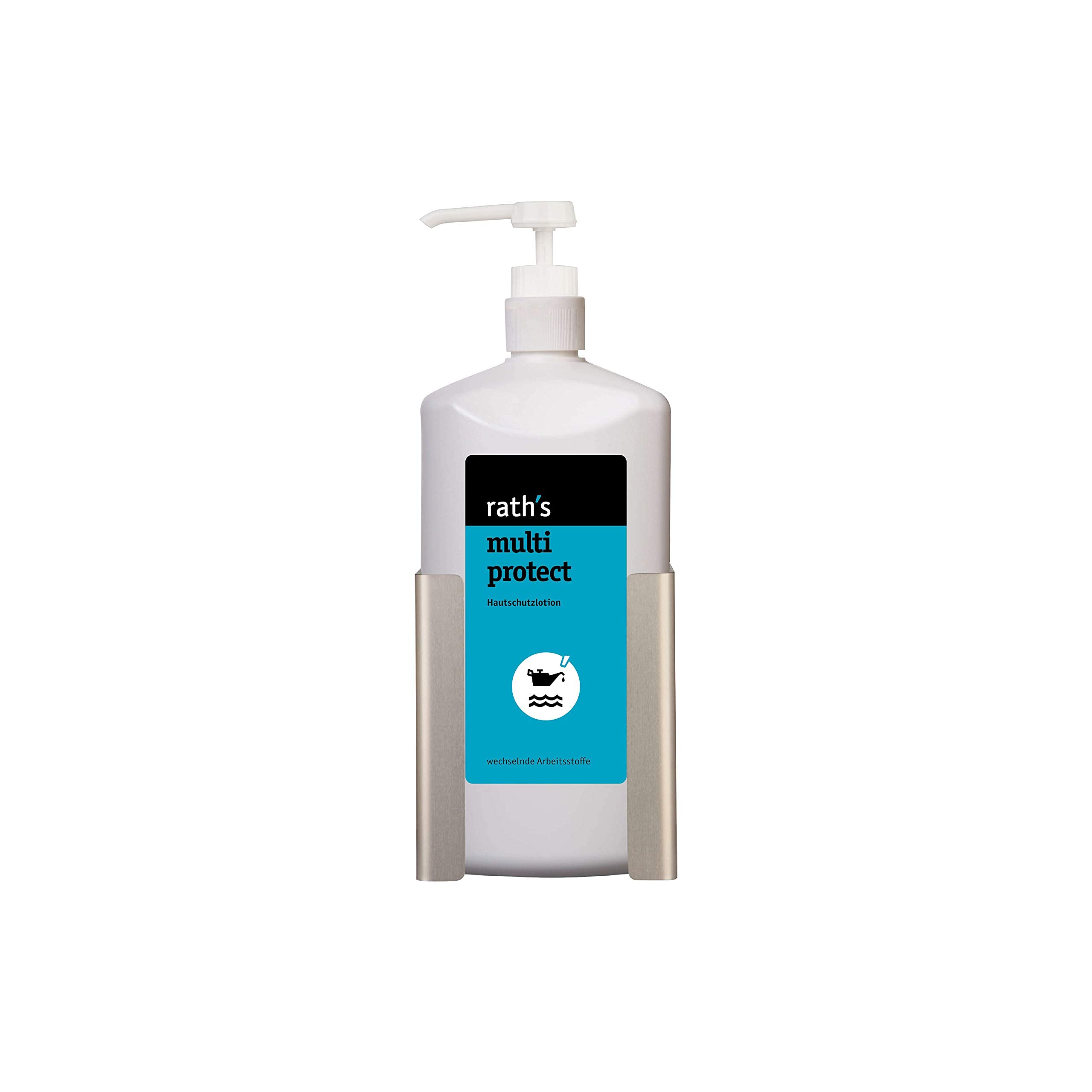 rath's multi protect - 1 Liter - Hautschutzlotion - Schützt vor Verschmutzung durch Öl, Fett oder feucht/nassem Schmutz - und ist unter Handschuhen Anwendbar