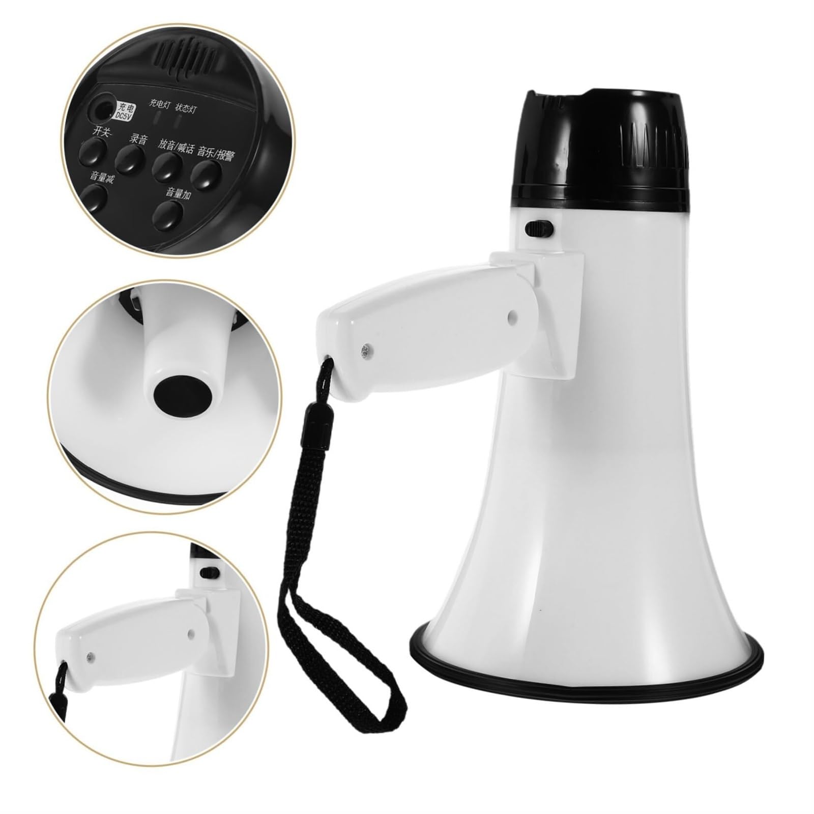 Megafono da Stadio Altoparlante Portatile Megafono Altoparlante Voce Megafono Amplificatore Audio per Feste Megafono Portatile