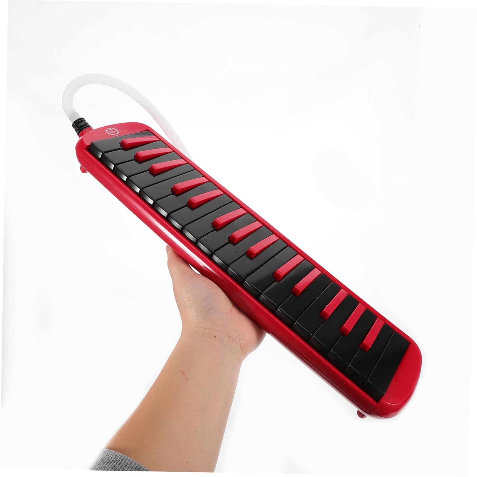 Melodica 32 Tasti Rosso Nero Strumento Musicale per Principianti | Abs e Piastra in Ottone, Bocchino e Tubo Inclusi, Borsa Eva per Trasporto e Custodia