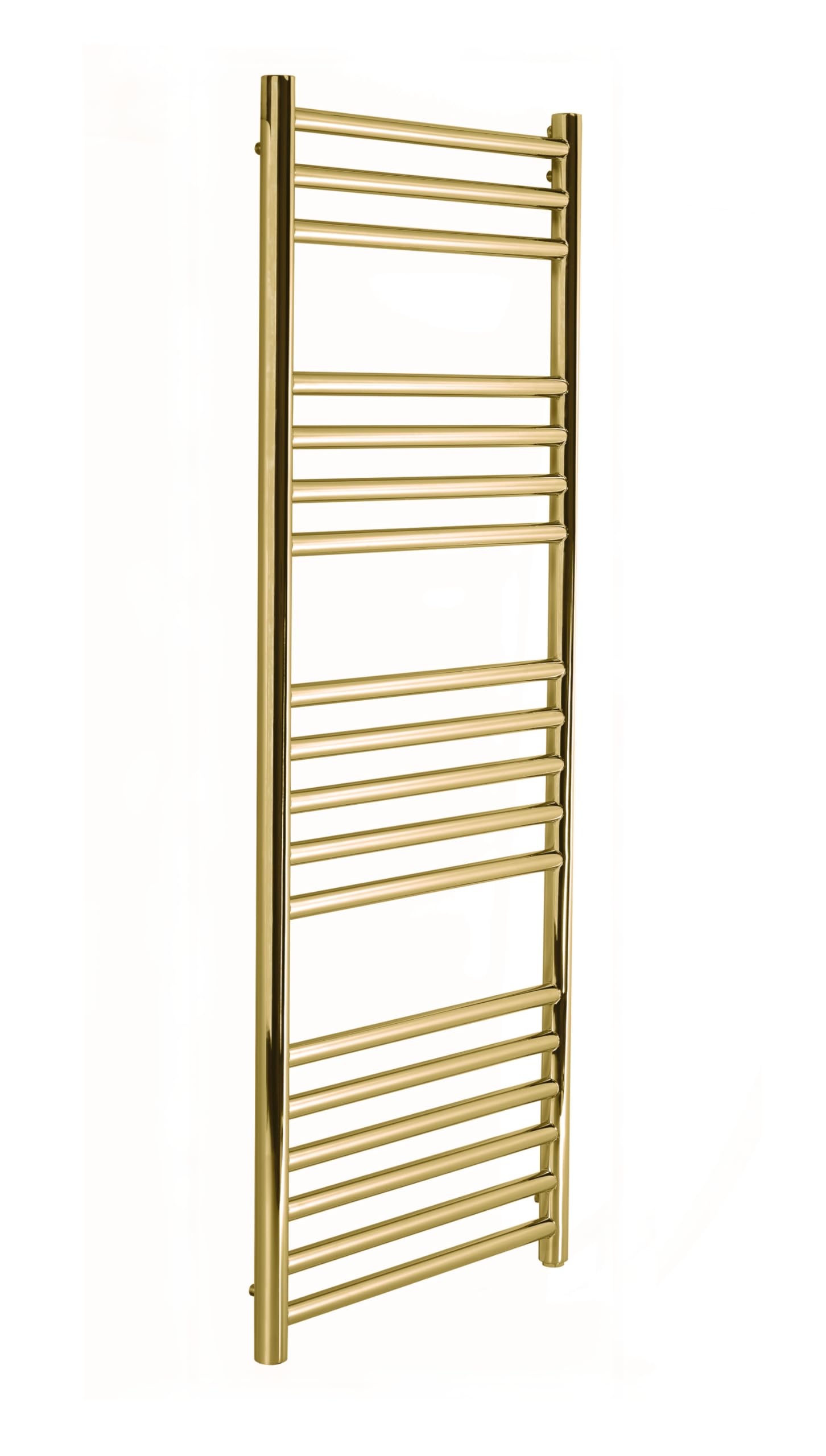 Manissa Brushed Brass Boston Heated Towel Rail 400Mm W X 1200Mm H Central Heating Bathroom Towel Radiator