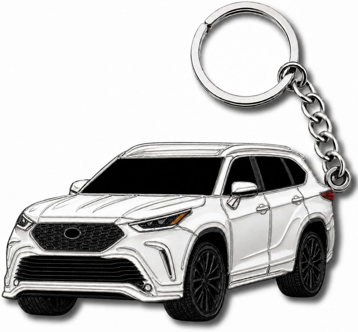 Highlander Metal Keychain - Key Chain Grand Highlander Accessories - SUV Car Gift for Owners