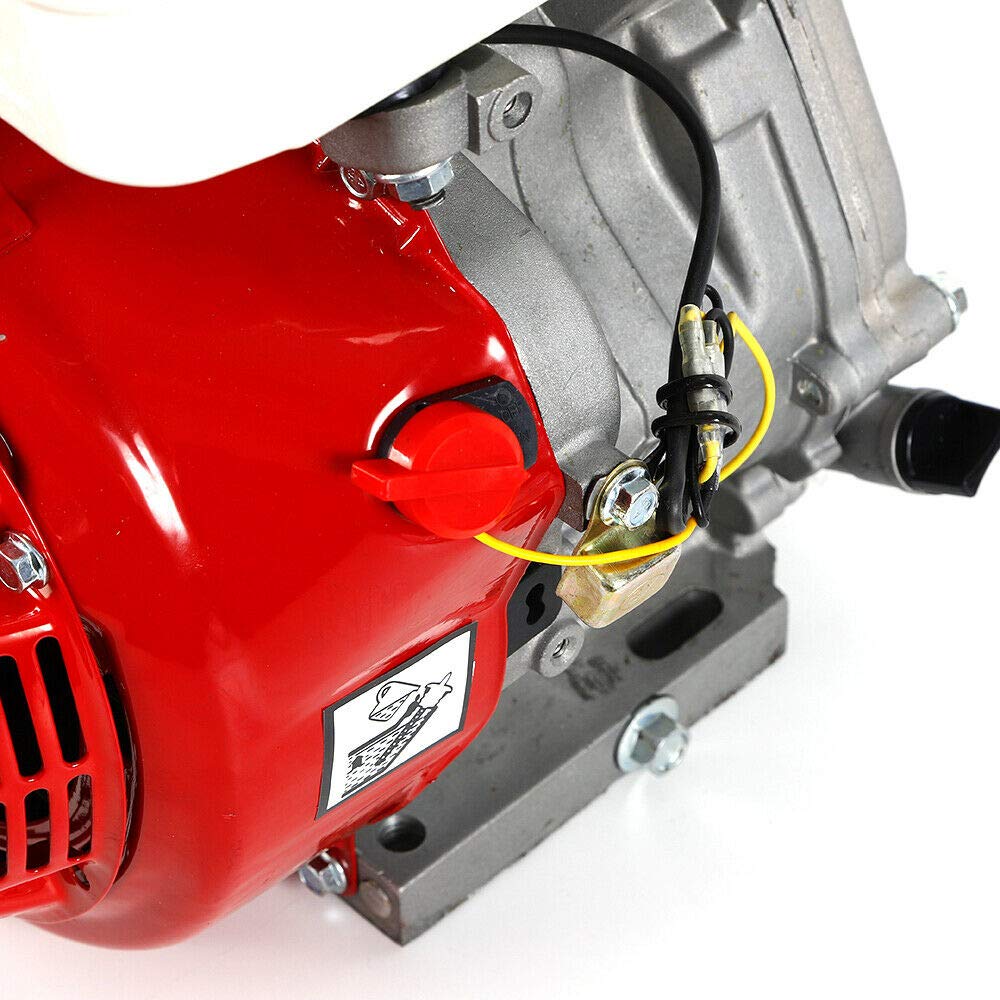 9KW Motor Gasolina, 15 CV 4 tiempos Refrigeración Carburador, 3600 RPM (Rojo)