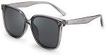 FEISEDY Retro Square Oversized Polarized Sunglasses Women Men Minimalist Style B2600