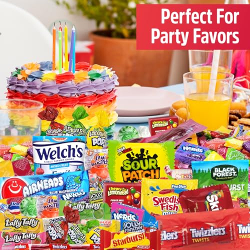 Bulk Candy Variety Pack - 2 Pound Care Package Assorted Basket, Snack Food Gift, Office Assortment Gift for Birthday Party, Kids, College Students & Adults (Pack of 1))