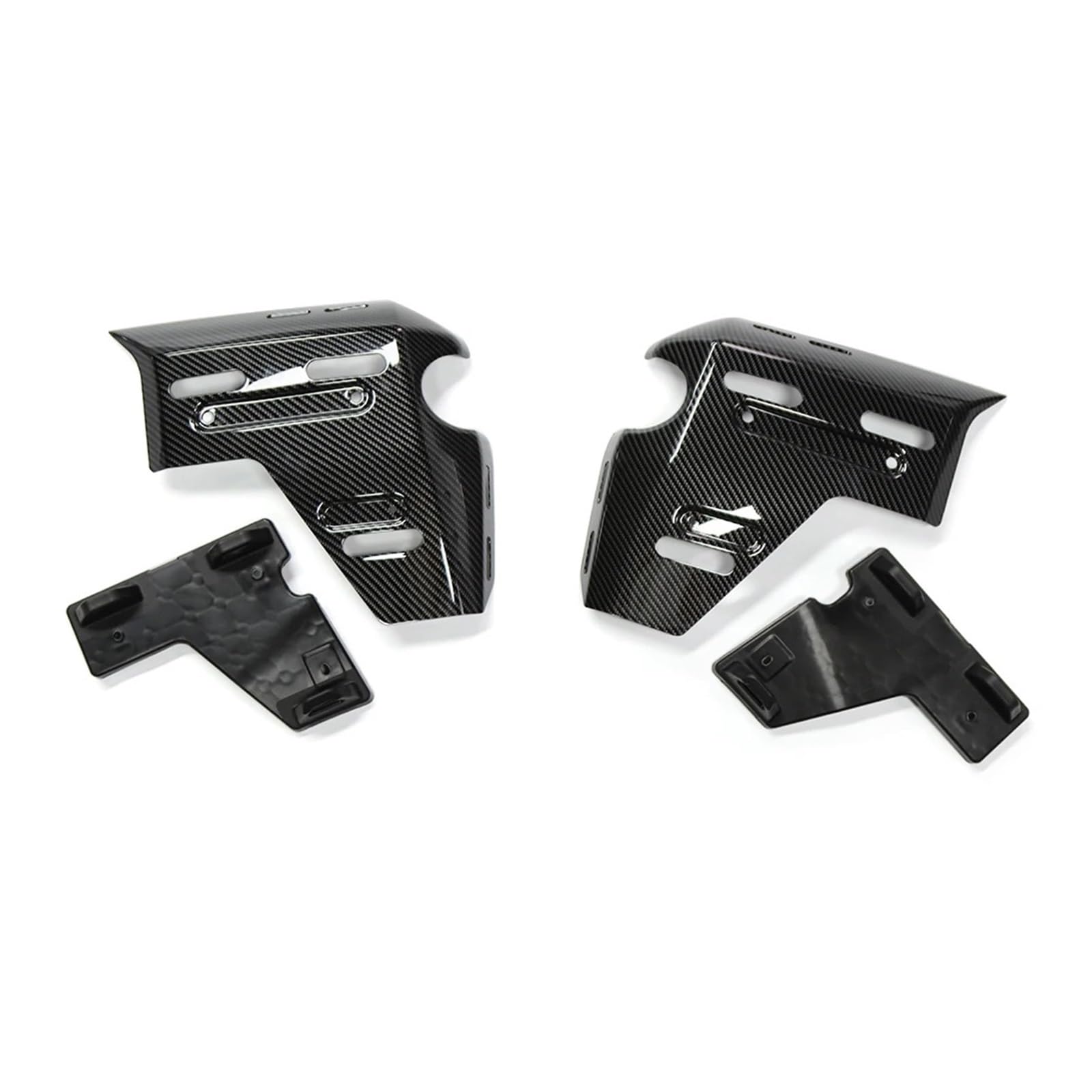Moto Spoiler Aileron Aérodynamique pour BMW R1300GS ADV R1300 GS R 1300 GS pour Adventure 2025 2024 Garniture Radiateur Cadre Couvercles Carénage Modifié Accessoires(Carbon Fiber Pattern)