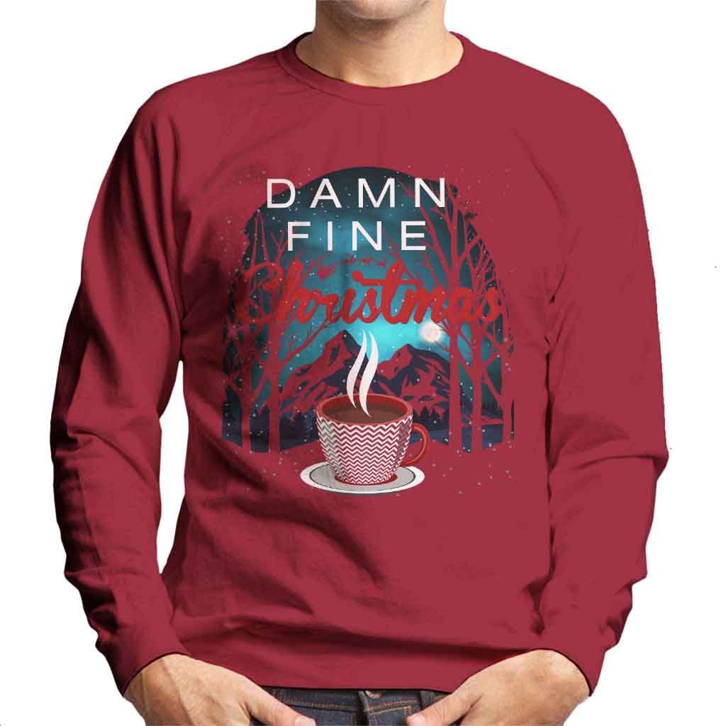 Cloud City 7 Twin Peaks A Damn Fine Christmas Men's Sweatshirt Cherry Red