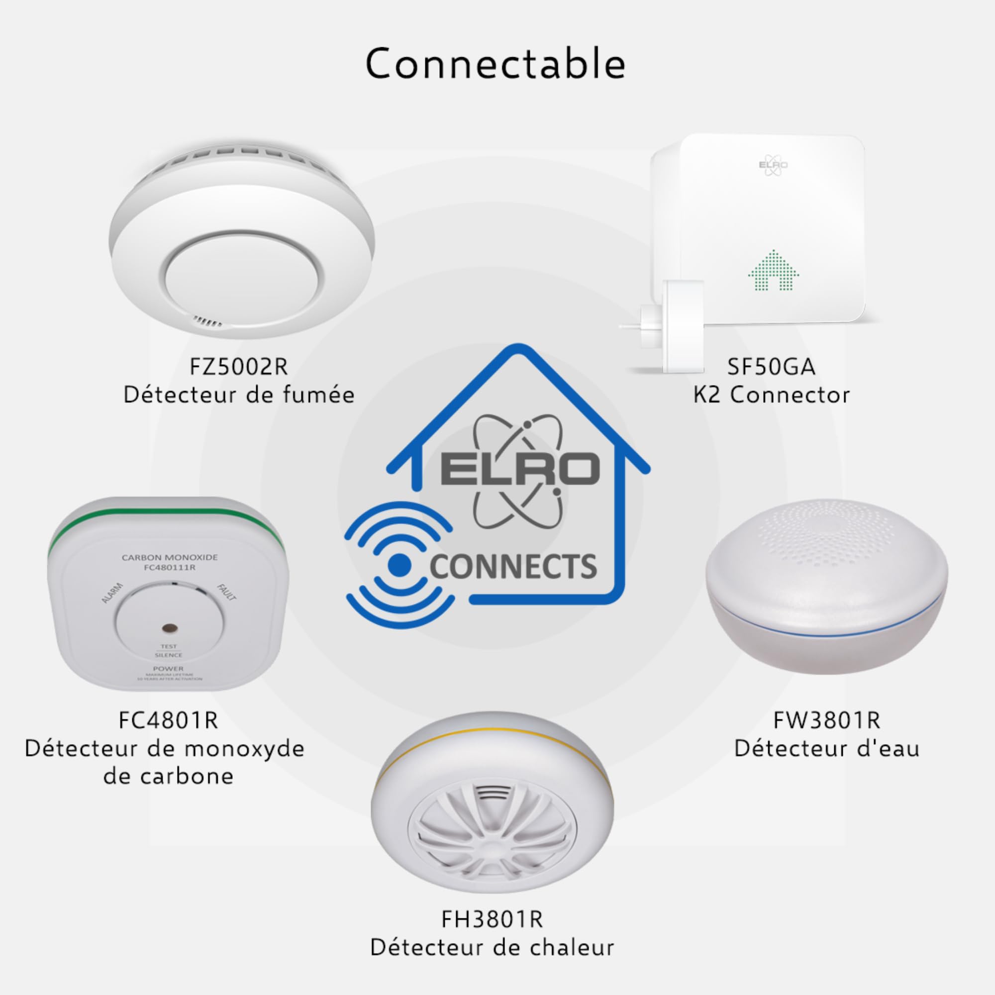 ELRO FZ5002R 2-Pack détecteurs de fumée connectables