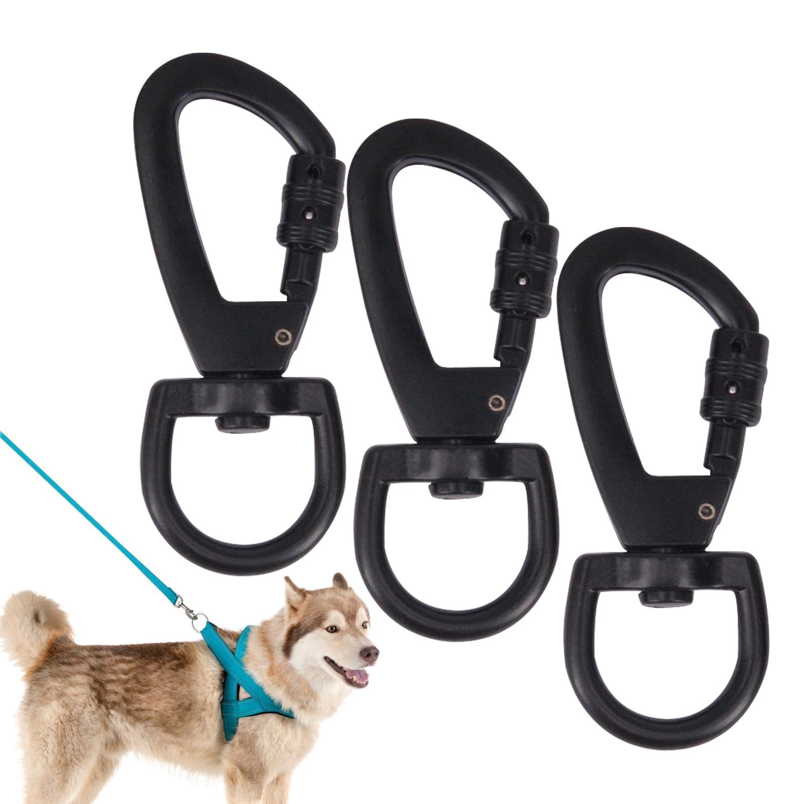 Karabiner Hundeleine Mit Schnellverschluss - Schwarzer Frosch Clip Für Halsbänder