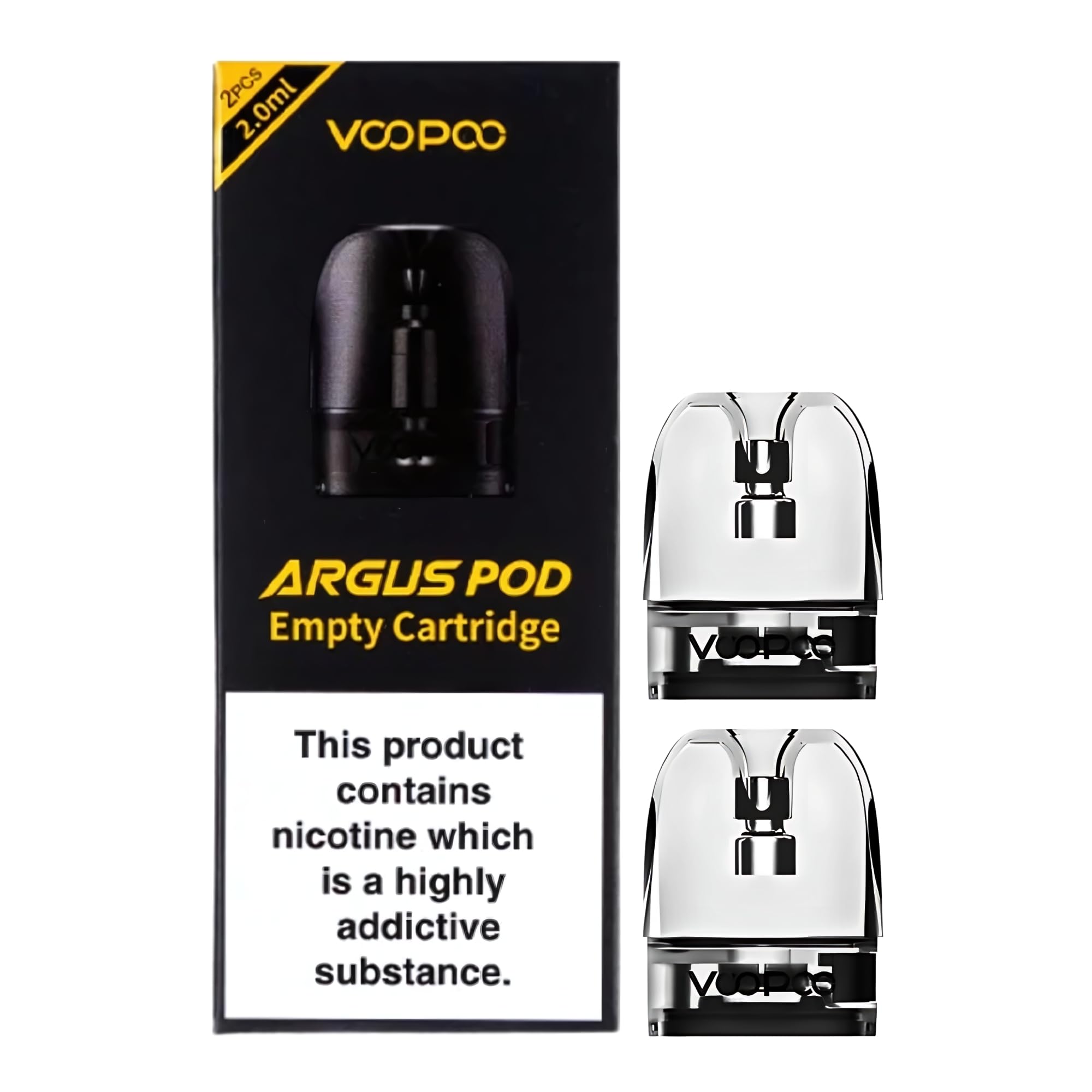 VOOPOO Argus P1 Empty Replacement Pods for VooPoo ITO Coils (Sold Separately) 2 Pack - No Nicotine