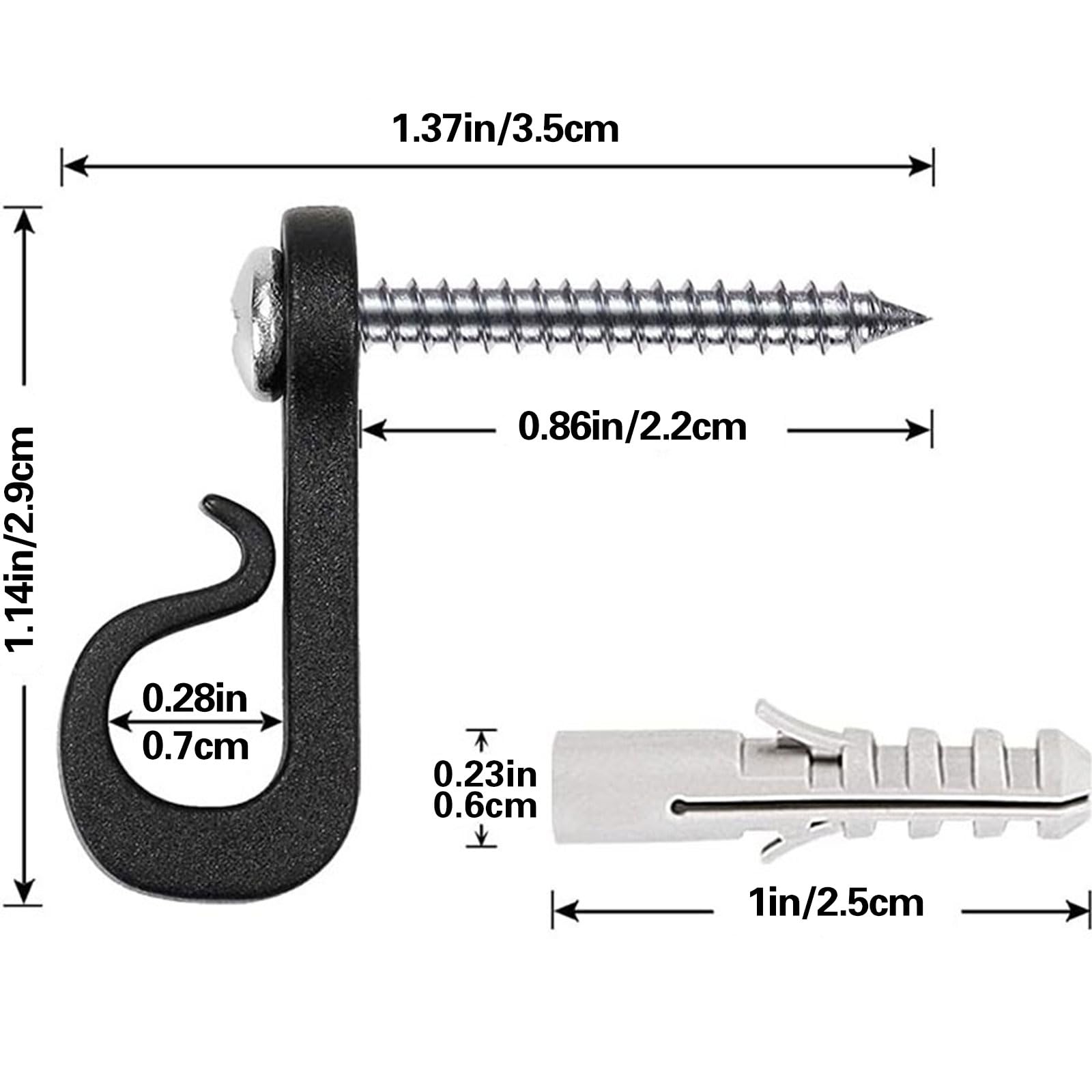 Lot De 200 Crochets Transparents Pour Guirlandes Lumineuses D