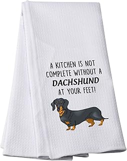PWHAOO Dachshund Kitchen Towel Dachshund Owner Kitchen Decor Dachshund Mom Towel Dachshund Lover Gift (Without A Dachshund T)