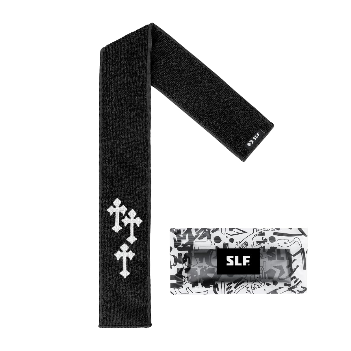 Amazon.com: SLEEFS Black Gothic Cross Thin Football Towel : Sports