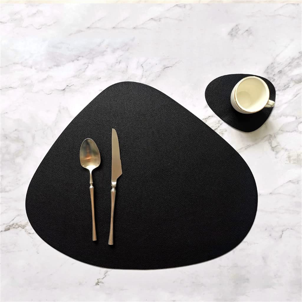 IANSHFKN Scandinavian PU Placemats Home Triangle Western Dinner Mat Insulation
