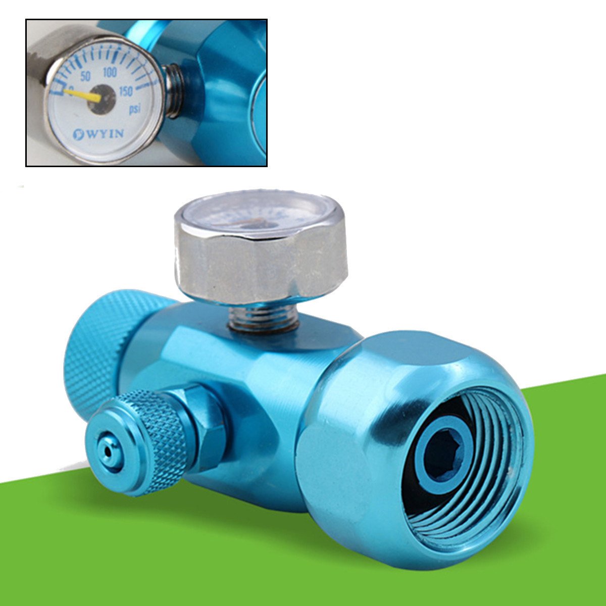 Manómetro regulador de presión de CO2 para Acuario, Color Azul