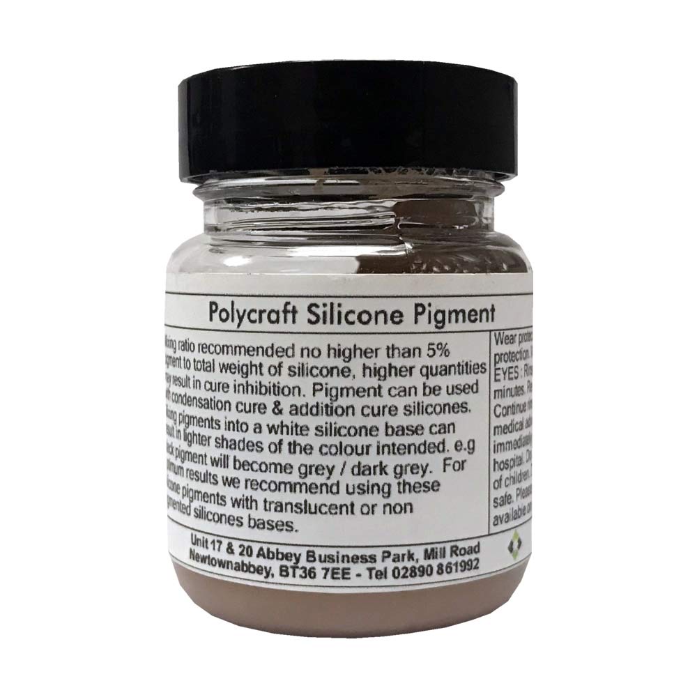 Polycraft Silicone Pigment - Dark Flesh - 25g (Compatible with RTV Silicone Mould Making Rubber)