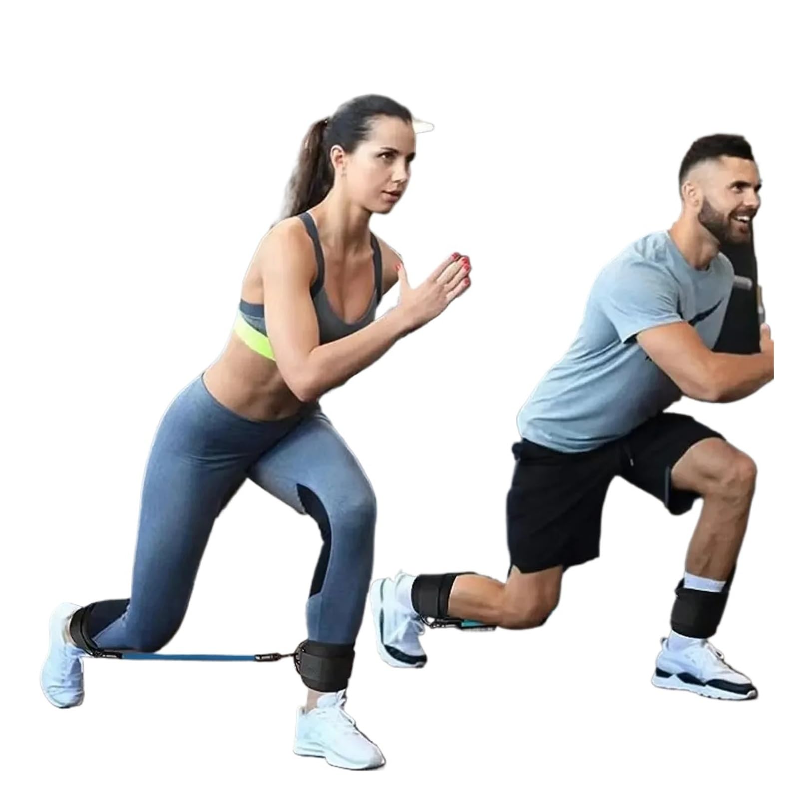 Taśmy oporowe TPE, paski na kostkę, zestaw fitness z podparciem D-Ring, do jogi, sprzętu na siłownię, wytrzymałość nóg i bezpieczne przedłużanie