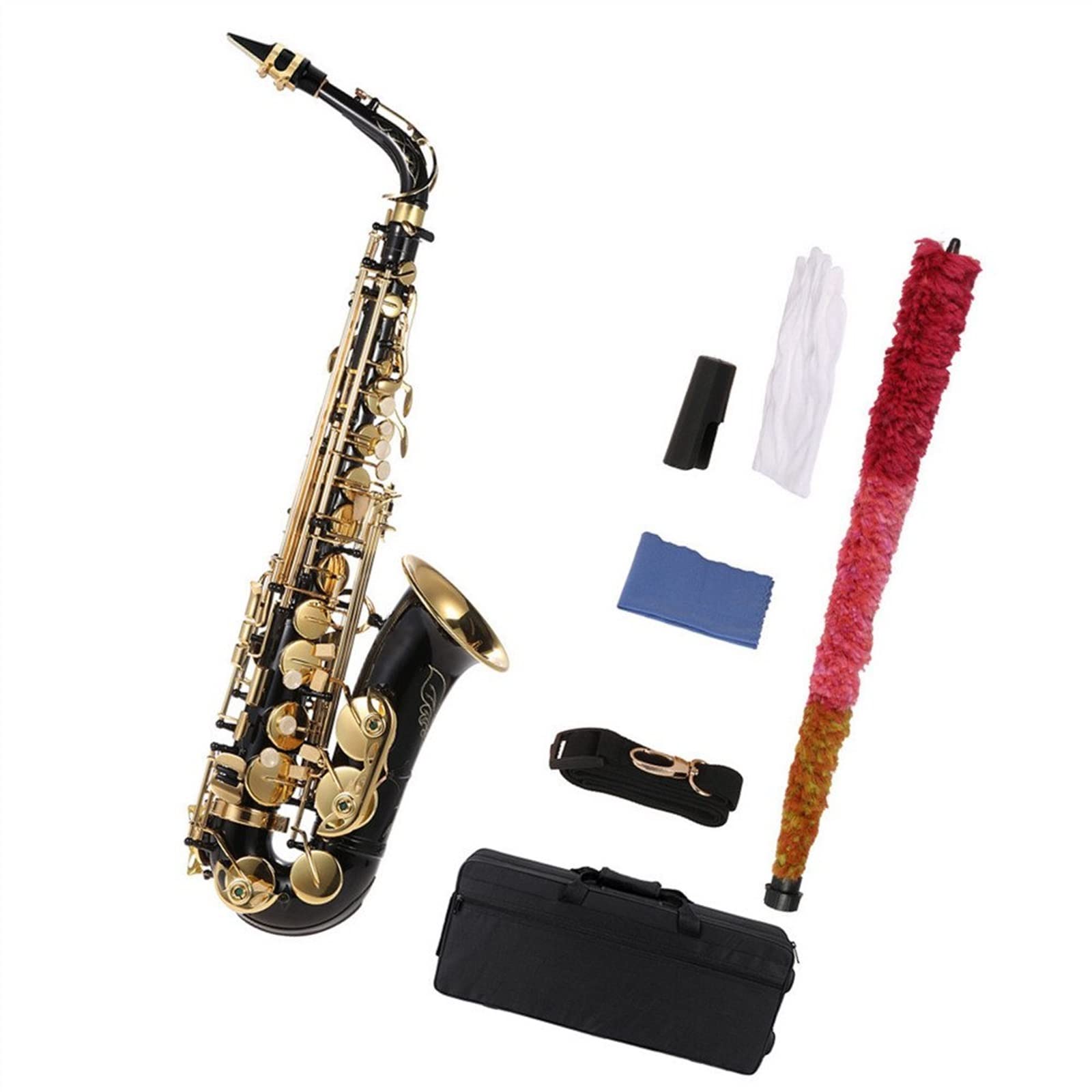 Saxophon Student Es-Alt-Saxophon, Messing, Lackiertes Gold, E-Saxophon, Holzblasinstrument Mit Gepolstertem Koffer