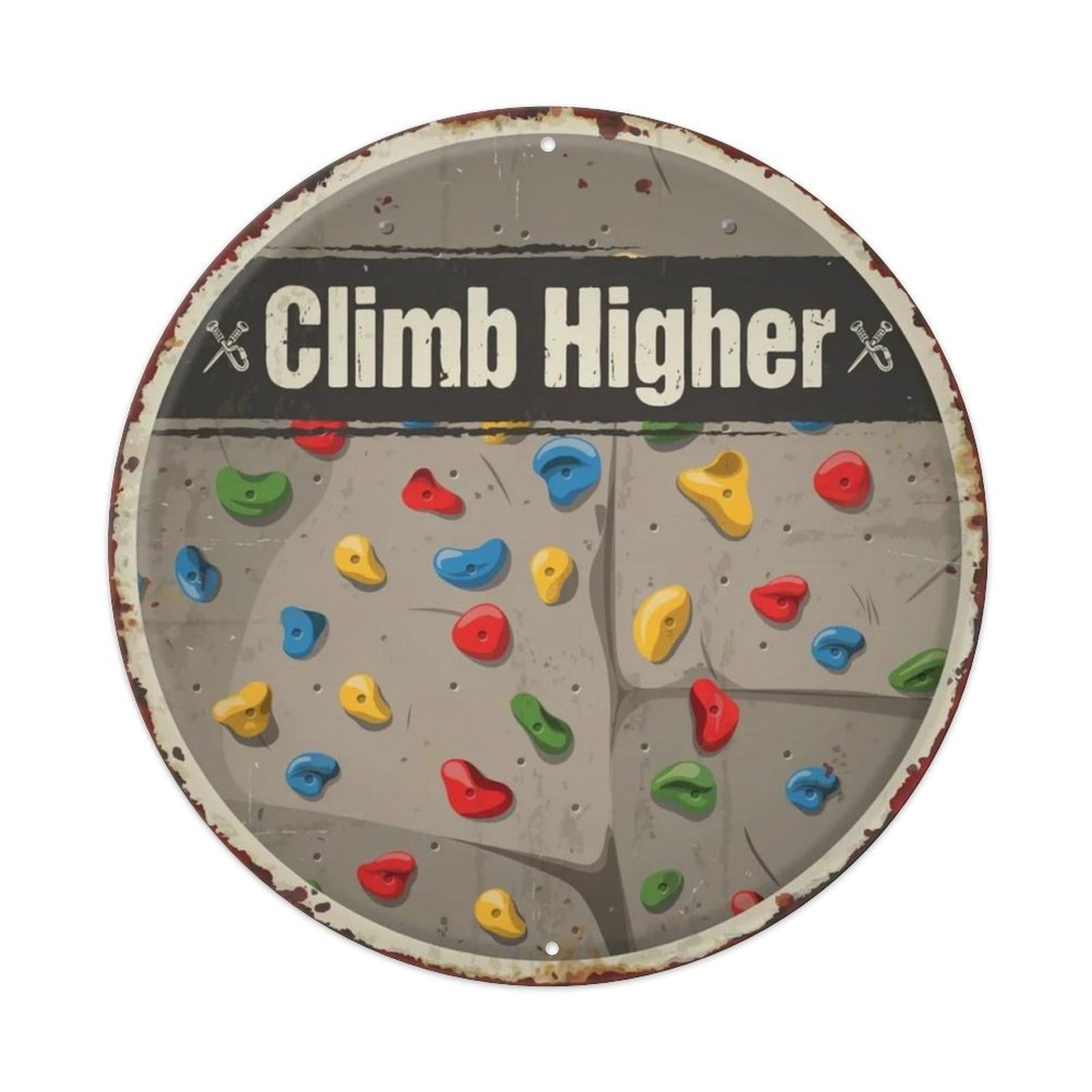 Lvalogy Style Climb Higher Metal Tin Sign Plaque