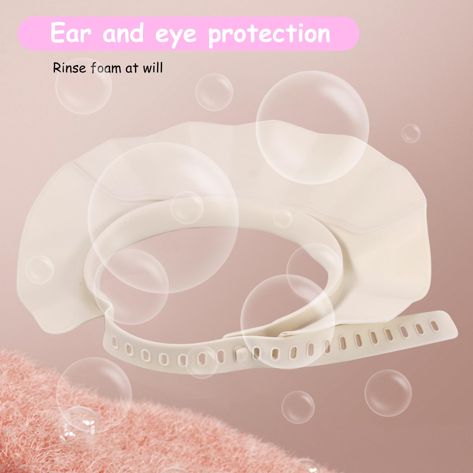 ZONJIE Baby Shower Cap, Kids Hair Washing Shield, Adjustable Bath Head Cap Visor for Washing Hair Safe Children Shampoo Cap - Image 3