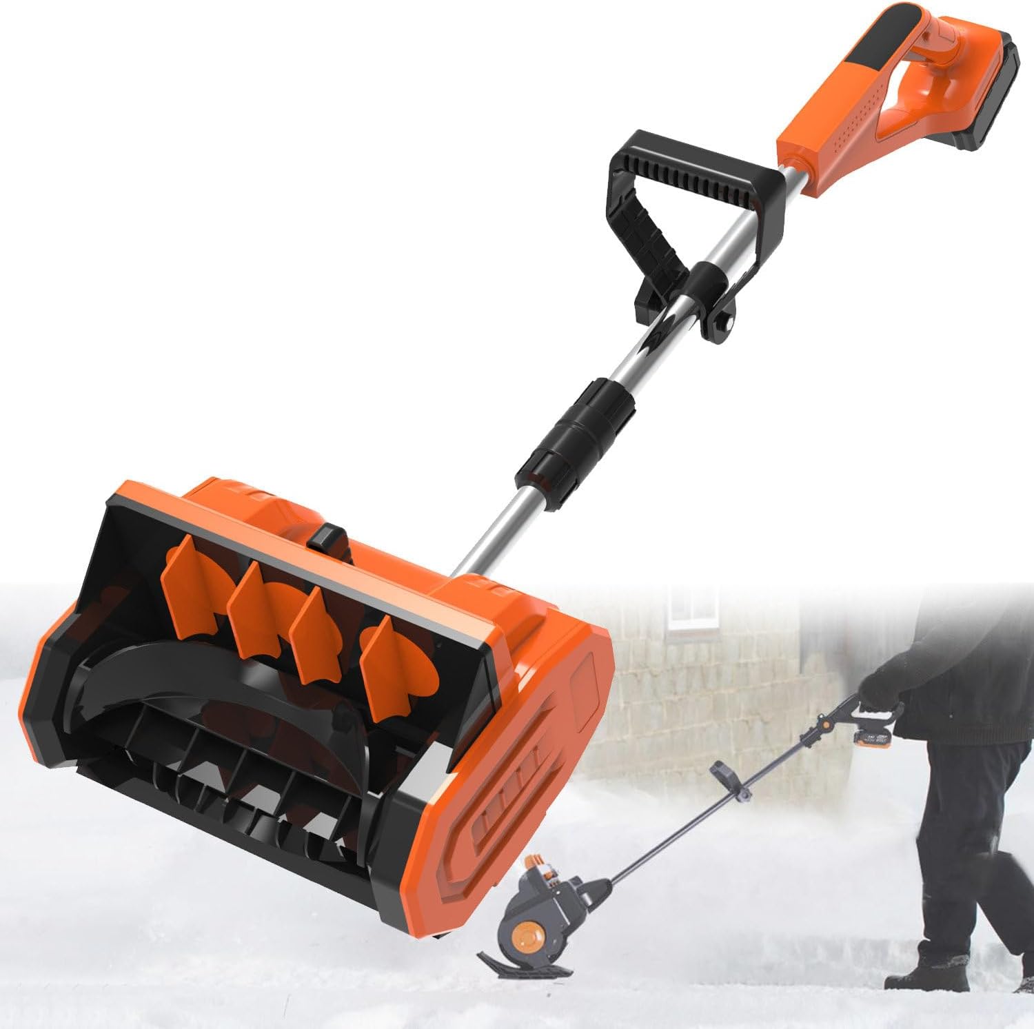 Electric Snow Shovel/Snow Thrower,Cordless Handheld Electric Snow Blower,Cordless Snow Shovel,with Battery and Charger,Snow Blower Cordless,1Battery