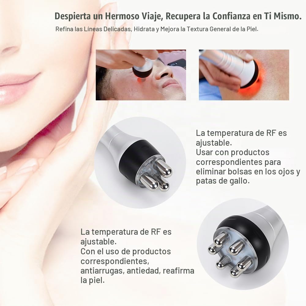 Máquina de cavitación 40K 2 en 1, Instrumento de Radiofrecuencia Para Adelgazar y Esculpir el Cuerpo - Cuidado de la Piel y Belleza Facial Multifuncional para Esculpir Curvas