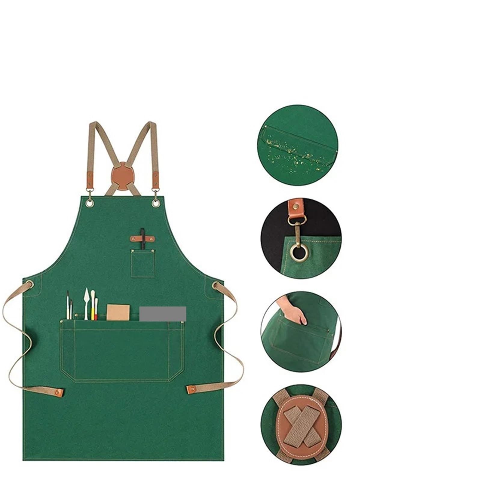 Grembiuli impermeabili for utensili 2 pezzi Per Giardino | Uomo Donna Cucina Chef Cottura Tasche Ristorante for adulti Manicurista Unghie Grembiule