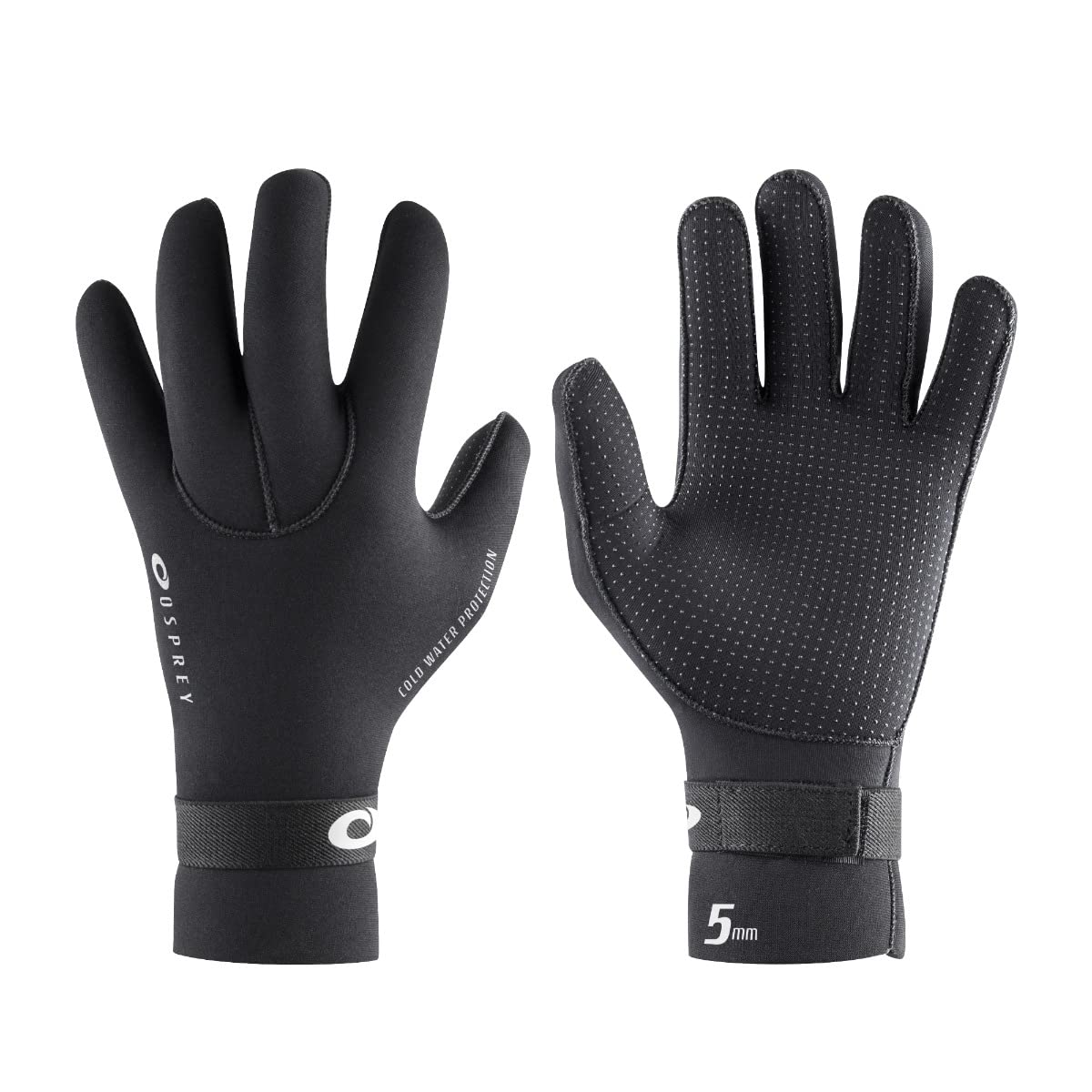 Osprey Wetsuit Glove | Adult 5mm Neoprene Thermal, Anti-Slip and Adjustable Waist Strap for Snorkelling, Scuba Diving, Multiple Sizes, Black