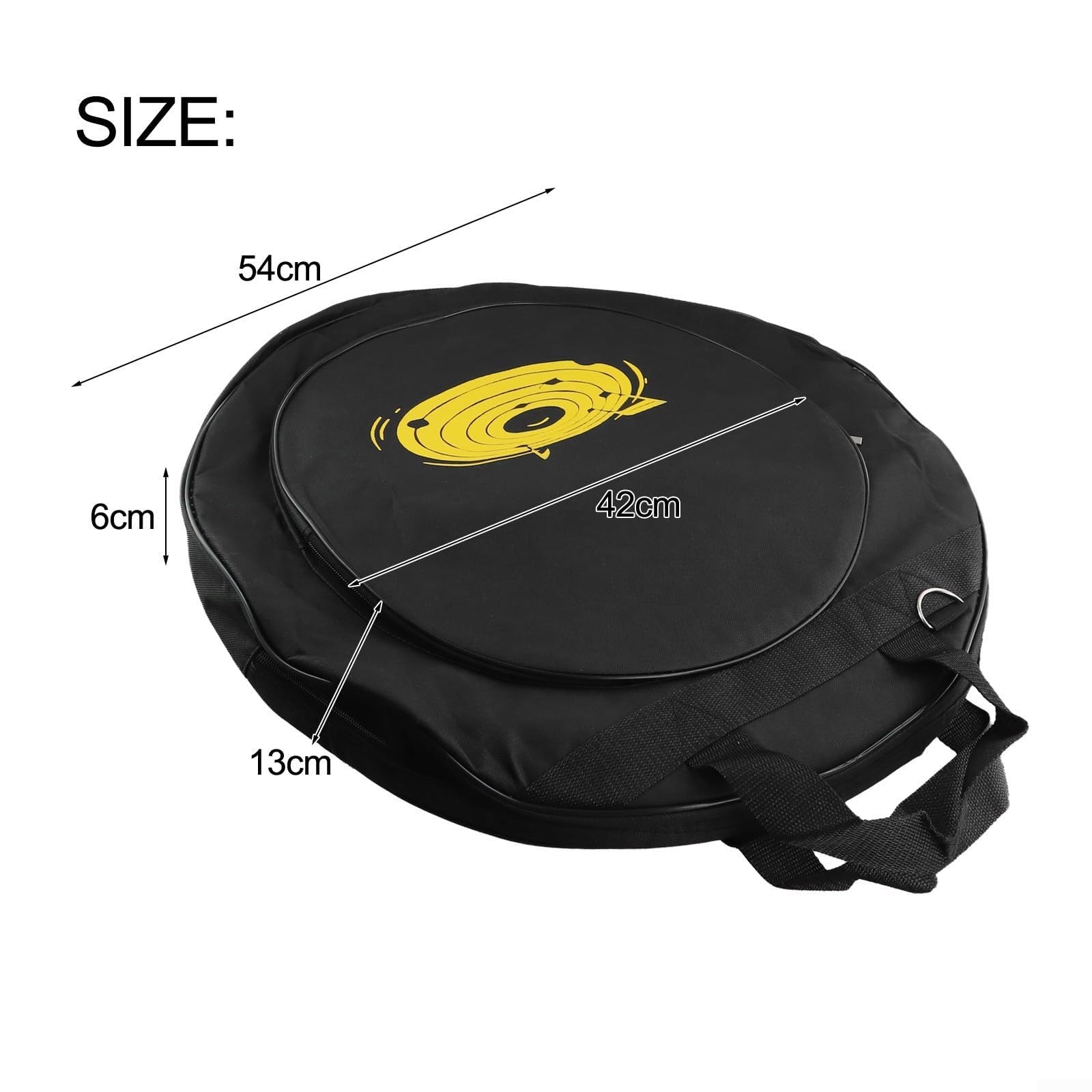 Sac de cymbale professionnel pour accessoires de batterie - 54 x 42 x 13 cm - En nylon Oxford 600D - Avec rembourrage en éponge - Noir - Résistant aux rayures - Portable