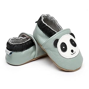 EDOTON Krabbelschuhe Baby LederLauflernschuhe Mädchen mit weichen Wildledersohlen Lederschuhe Baby Jungen Mädchen Hausschuhe 0-24 Monate