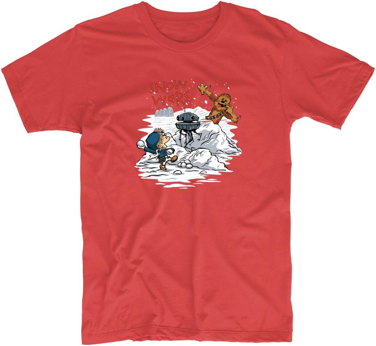 Snow Wars Han Solo Chewbacca Calvin Hobbes Printing T Shirt Custom Tee