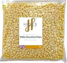 Hides Fine Foods - White Chocolate Chips -1kg - GMO - Free - Suitable for Vegetarians - Baking - Desserts - Cookies - Ganache - Muffins - Cakesicles - Cakes - Cupcakes -Tempering - Chocolate Mocha