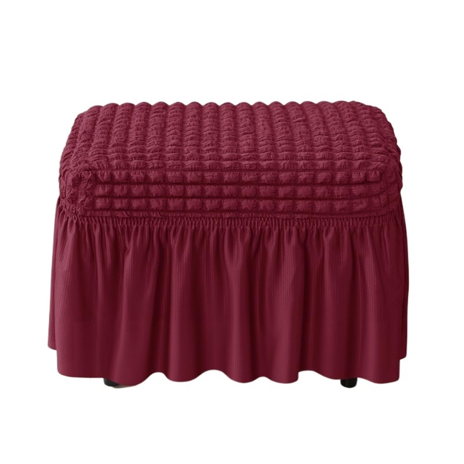 YXINAER Foot Stool Cover 1PCS Bubble Footstool Stretch Ottoman(B5 Footstool Cover)