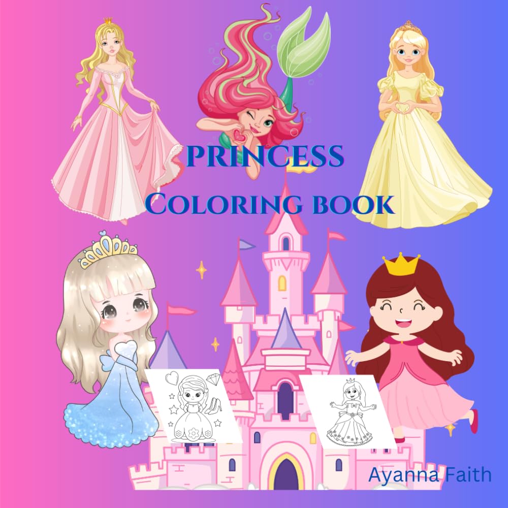 Princess Coloring Book: Big Designs for Little Hands to Color