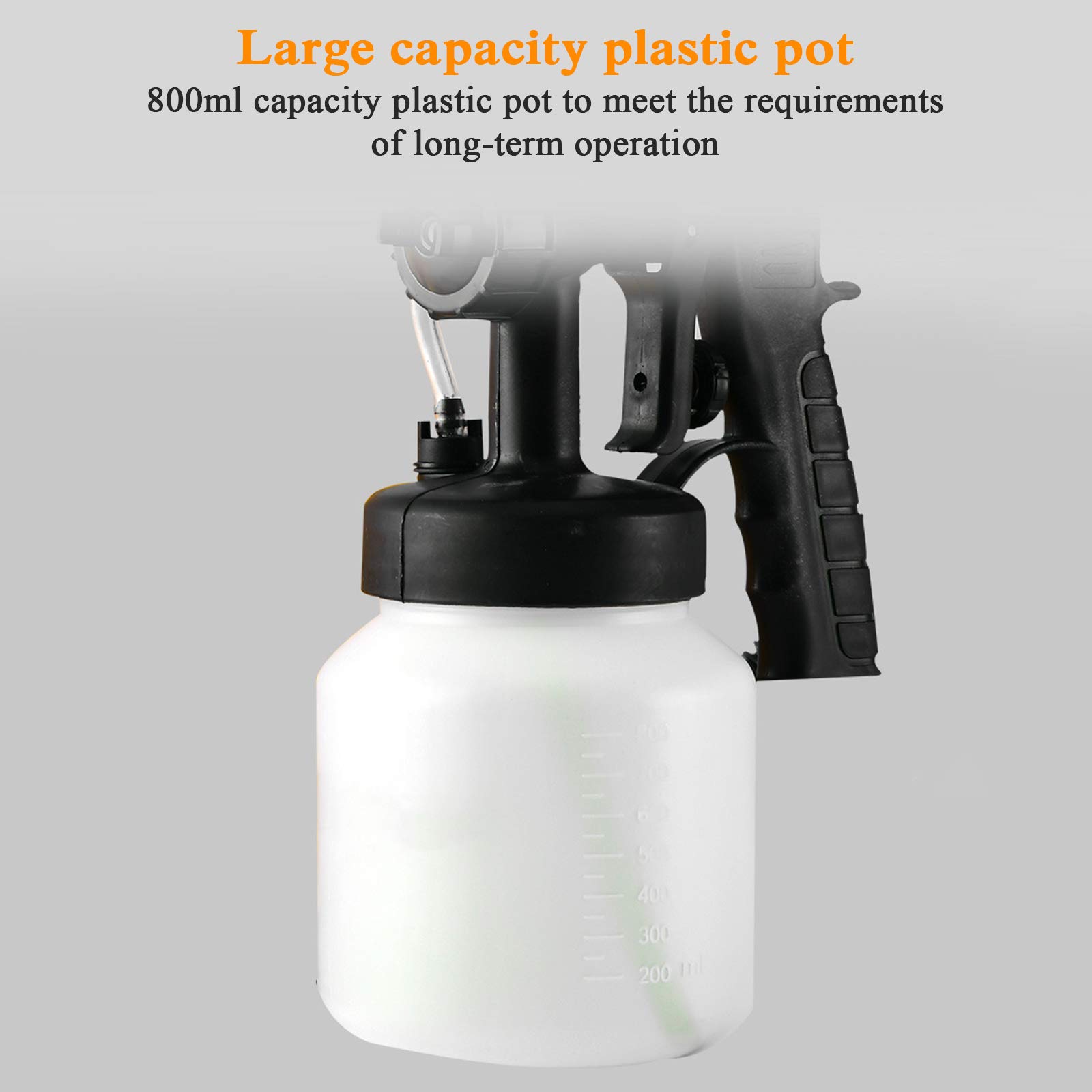 Pulverizador De Pintura 650W, Pistola De Pintura Con Depósito De Pintura De 800 Ml Y 1.1M Manguera, 3 Modos De Pintar Para Pintura Y Decoración De Bricolaje