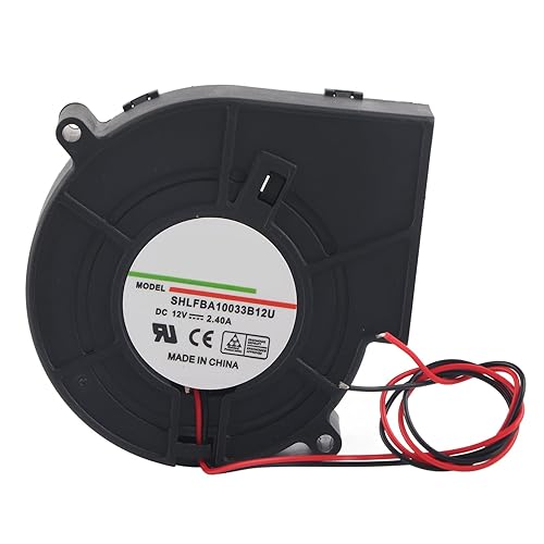 HEEPDD Ventilador de ventilador de enfriamiento, ventilador turbo de doble rodamiento de bolas de 12 V 2.4 A, refrigeración sin escobillas, mini