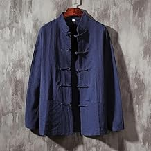 14) Chino Tang Suit Coat Jacket for Men, Solid Color, Long Sleeve, Casual Style